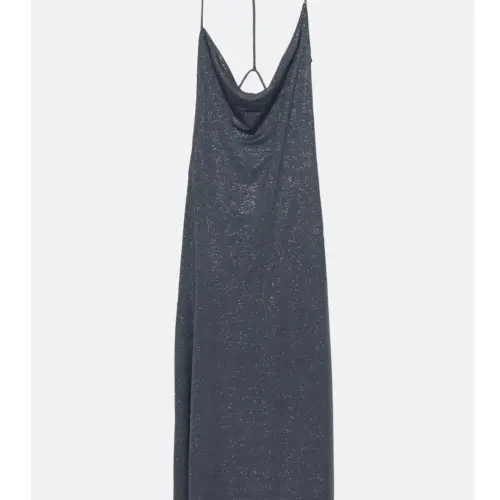 Vestido drapeado brillos — imagen 1