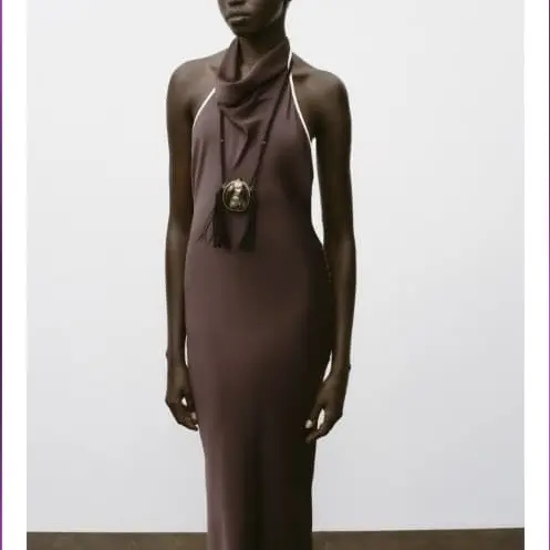 Vestido satinado ZARA — imagen 3