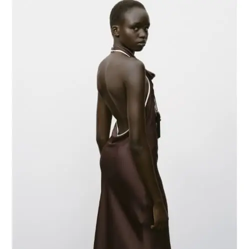 Vestido satinado ZARA — imagen 2