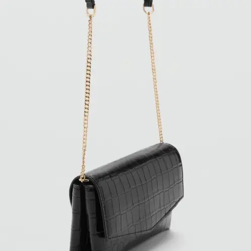 Cartera pequeña solapa textura MNGO — imagen 1