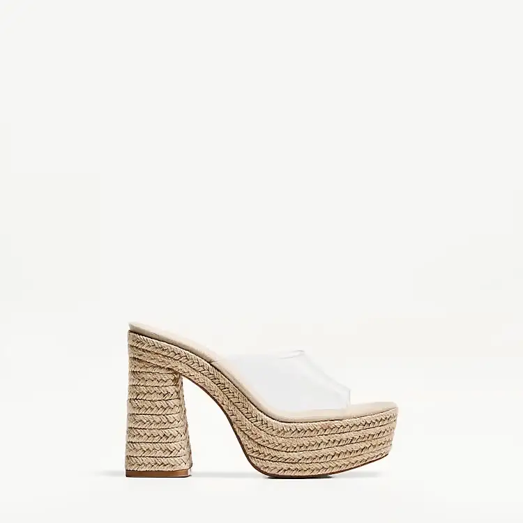 Sandalias tacón de soga Bershka — imagen 1