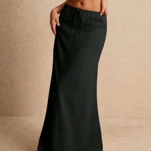 Falda maxi lino — imagen 1