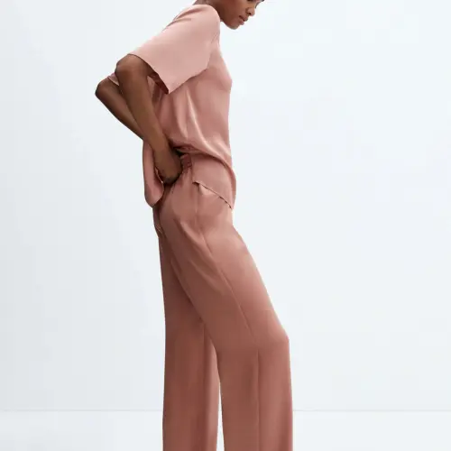 Pantalon satinado con elástico — imagen 4