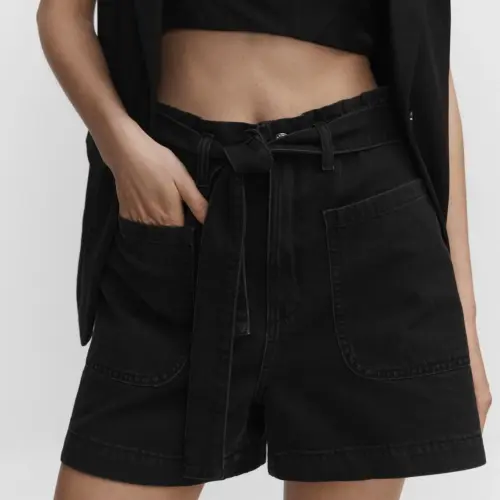 Short con cinto paperbag Mng — imagen 2