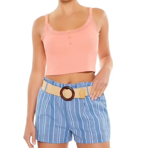 Short de Lino con cinto F21 — imagen 1