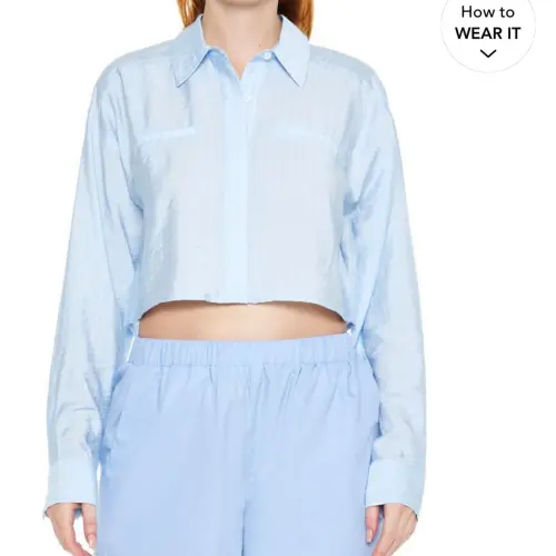 Camisa manga larga cropped — imagen 1