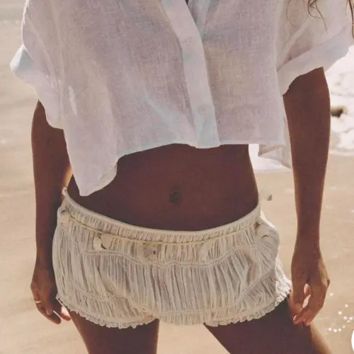 Camisa crop lino Zara — imagen 2