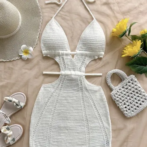 Vestido corto tejido para verano — imagen 1