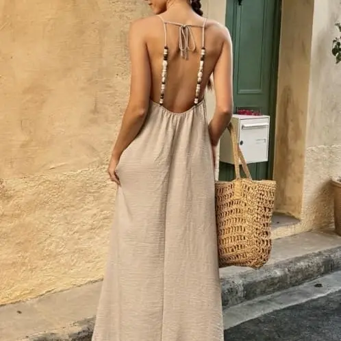 Vestido de tirantes dobles con piedras — imagen 2