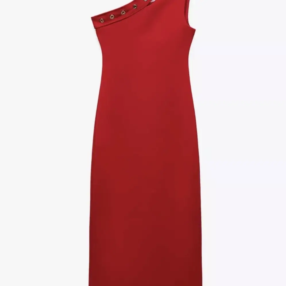 Vestido un hombro rojo ZARA's photo #1