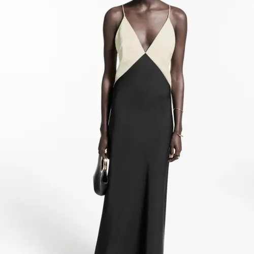 Vestido dos tonos Mango — imagen 1