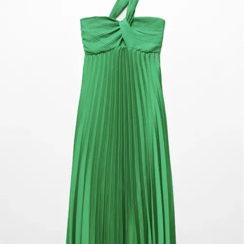 Vestido maxi plisado Mango's photo #2