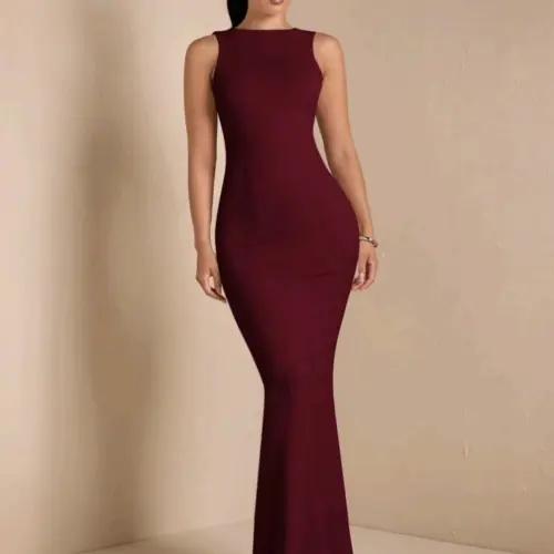 Vestido maxi rojo vino's photo #1