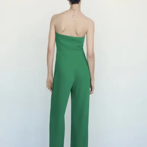 Mono pantalón  verde strapless Mango — imagen 2