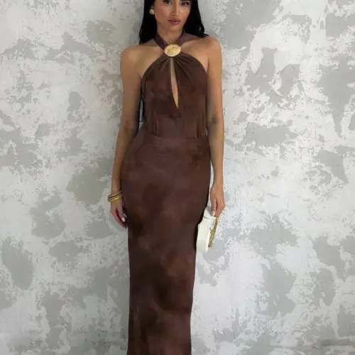 Vestido mallita detalle concha — imagen 1