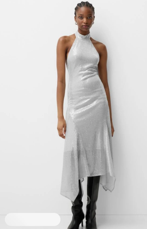 Vestido midi lentejuelas plata's foto | Gigi’s Place |  BizneCubano