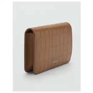 Billetera solapa textura piel MNGO miniatura 1