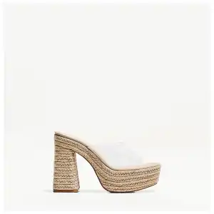 Sandalias tacón de soga Bershka miniatura 1