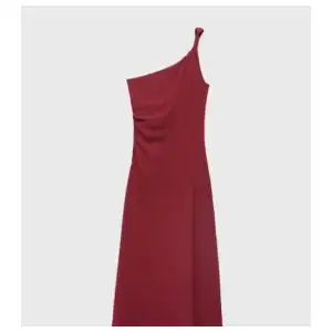 Vestido asimétrico rojo Mango miniatura 2