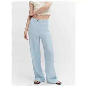 Pantalon lyocell wideleg Azul Mng miniatura 3