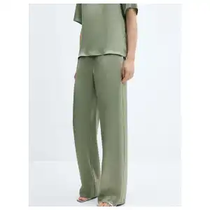 Pantalon satinado con elástico miniatura 2