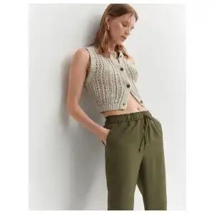 Pantalon fluido corte recto miniatura 3