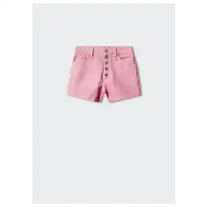 Short denim rosado botones Mng miniatura 2