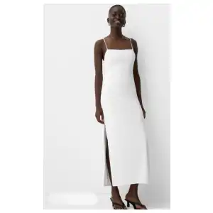 Vestido blanco tirantes Bershka miniatura 1