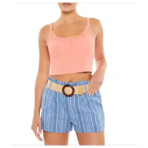 Short de Lino con cinto F21 miniatura 1