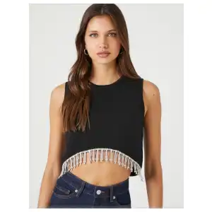 Blusa crop con diamantes F21 miniatura 1