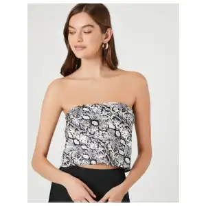 Blusa strapless satinado F21 miniatura 1