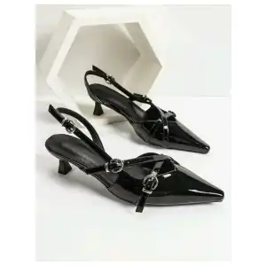 Zapato tacon puntifino 3 hebillas miniatura 1