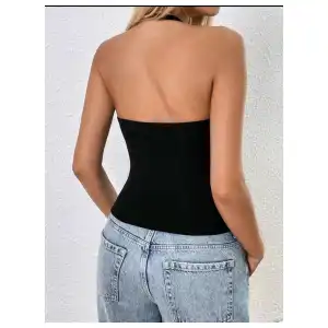 Blusa cuello halter con detalle lazos miniatura 4
