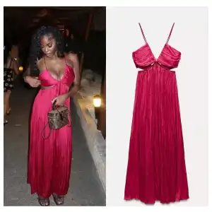 Vestido satinado plisado Zara miniatura 3