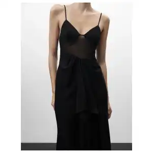 Vestido maxi con transparencias miniatura 1