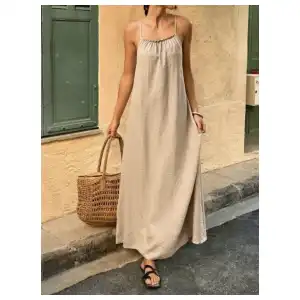 Vestido de tirantes dobles con piedras miniatura 1