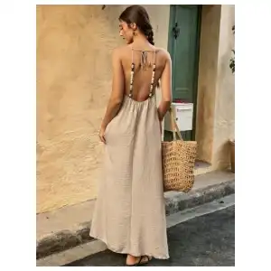 Vestido de tirantes dobles con piedras miniatura 2