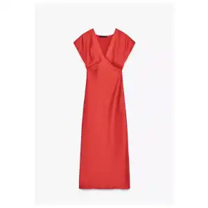 Vestido rojo satinado ZARA miniatura 1