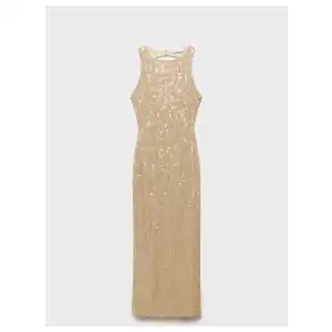 Vestido lentejuelas doradas Mango miniatura 2