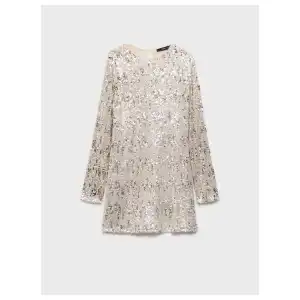Vestido lentejuelas mangas largas Mango miniatura 3