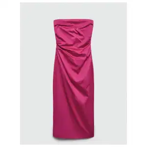 Vestido fucsia strapless Mango miniatura 2