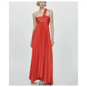 Vestido maxi plisado Mango miniatura 4