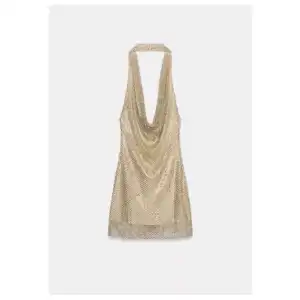 Vestido dorado detalles en piedras ZARA miniatura 1