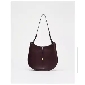 Bolso rojo vino- dorado ZARA miniatura 1