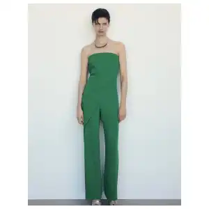 Mono pantalón  verde strapless Mango miniatura 1