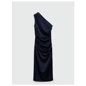 Vestido satinado un hombro Mango miniatura 1